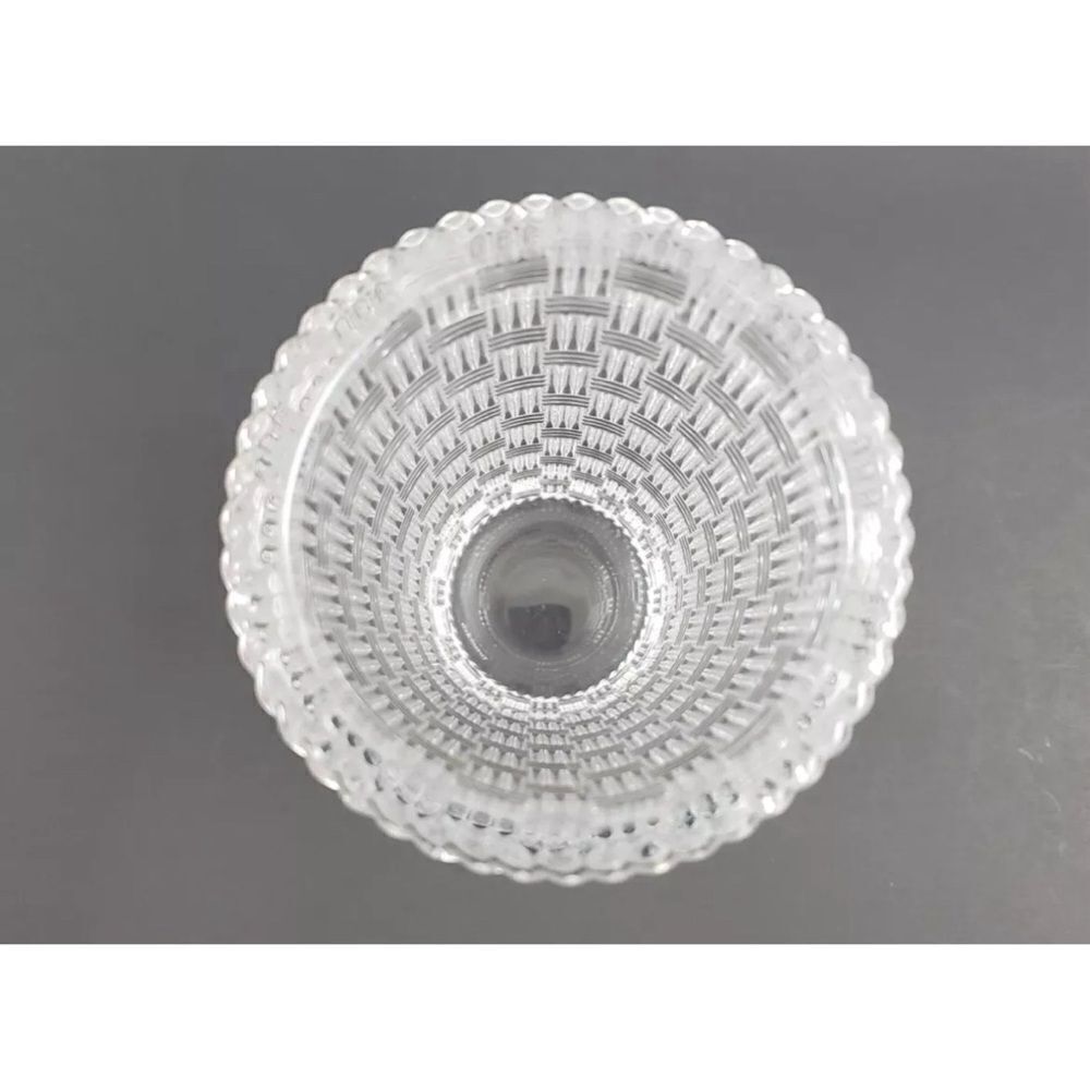 Tiffany & Co Crystal Vase 8" Cylinder Basket Weave Signed /Heavy Made in Germany - Picture 4 of 7